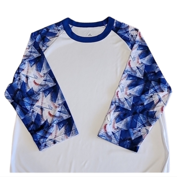 adidas Other - Adidas Baseball Joe Jersey Shirt Large Blue White